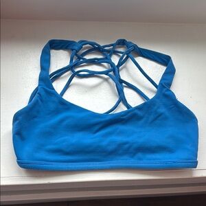 Blue Women's Strappy Sports Bra Free to Be Lululemon